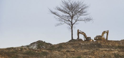 Graafmachines op berg